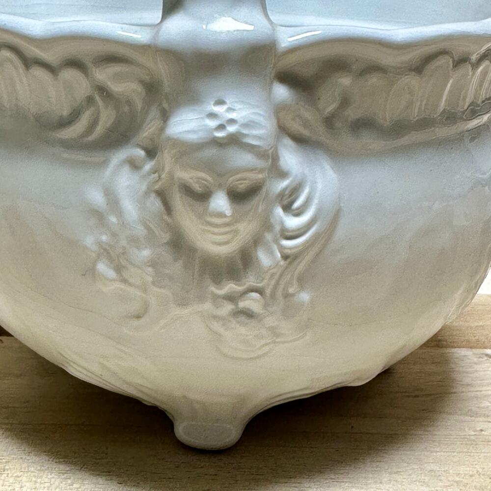 Este Italy White Majolica Ceramic Basket Cherub Putti Made in Italy‎ vintage - Picture 2 of 14